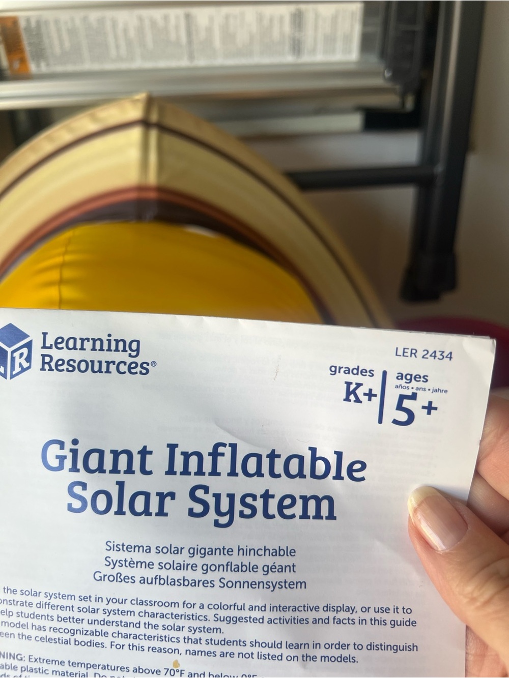 Solar System Inflatable Planet Set - Yellow Sun - Picture 3 of 6